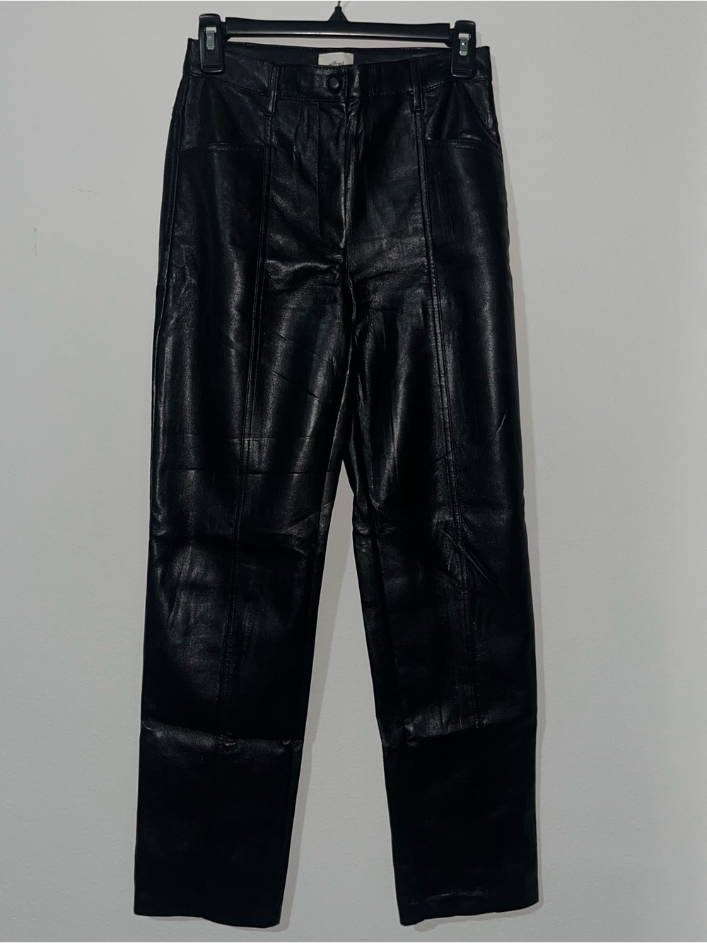Wilfred Black Faux Leather Pants Size 2